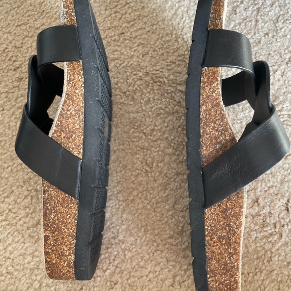 Abeo Lanai Black Nubuck Slide Sandals with Metatarsal Support Women’s US Size 7 - Picture 2 of 5